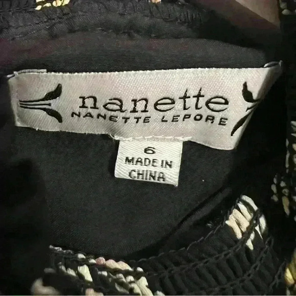 Nanette Lepore Black and Yellow Floral Midi Dress - Picture 9 of 12